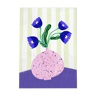 Illustration « vase de fleur avec des fleurs abstraites bleues »