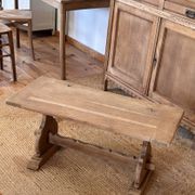 Ancient monastery coffee table in raw solid oak.