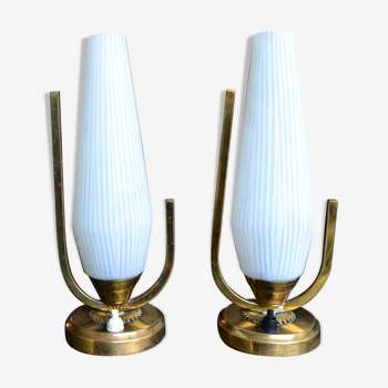 Pair of table lamps, Art deco, 1950's