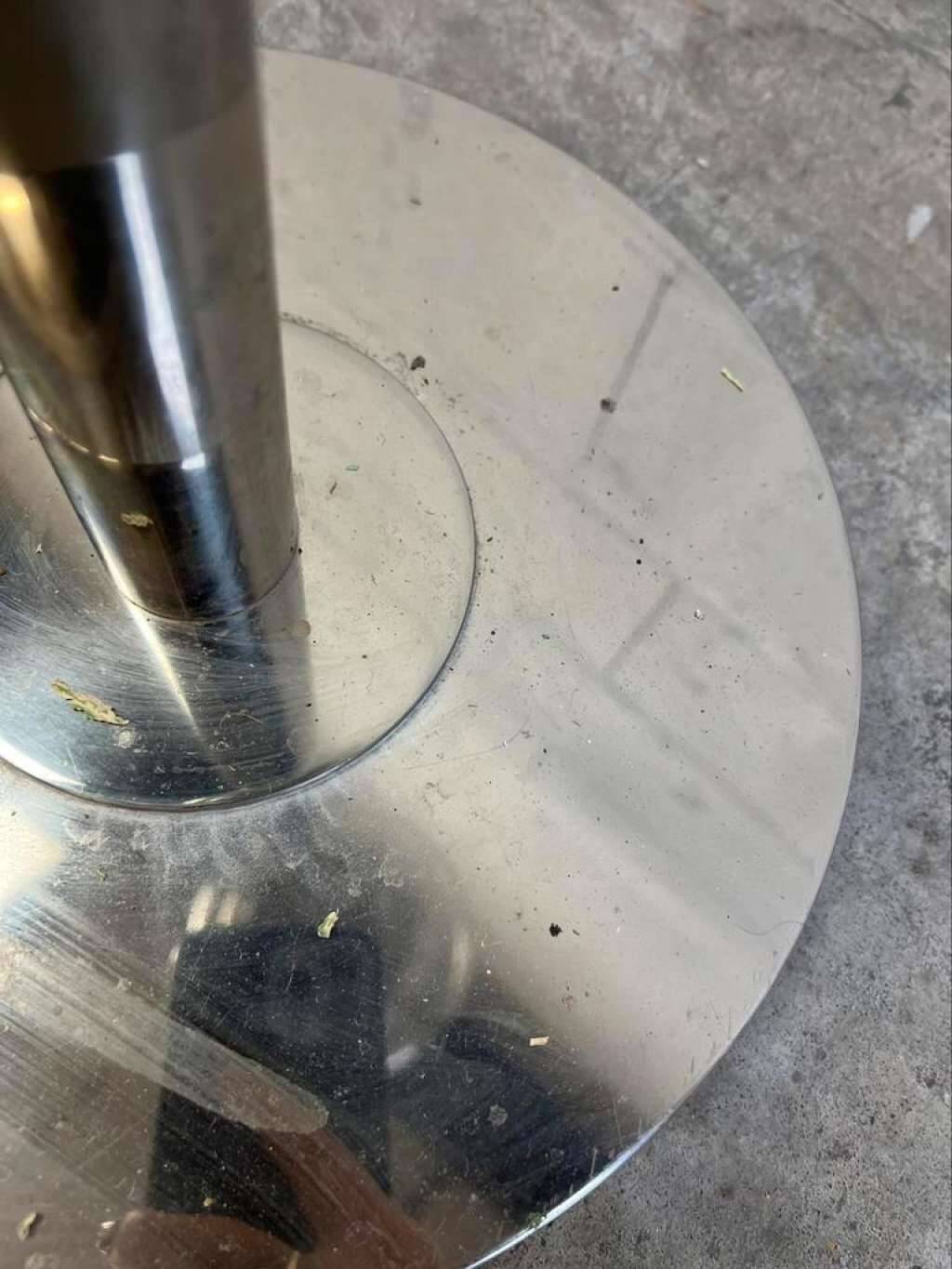 Vintage floor lamp: chrome & glass 'leclaire & schaefer'