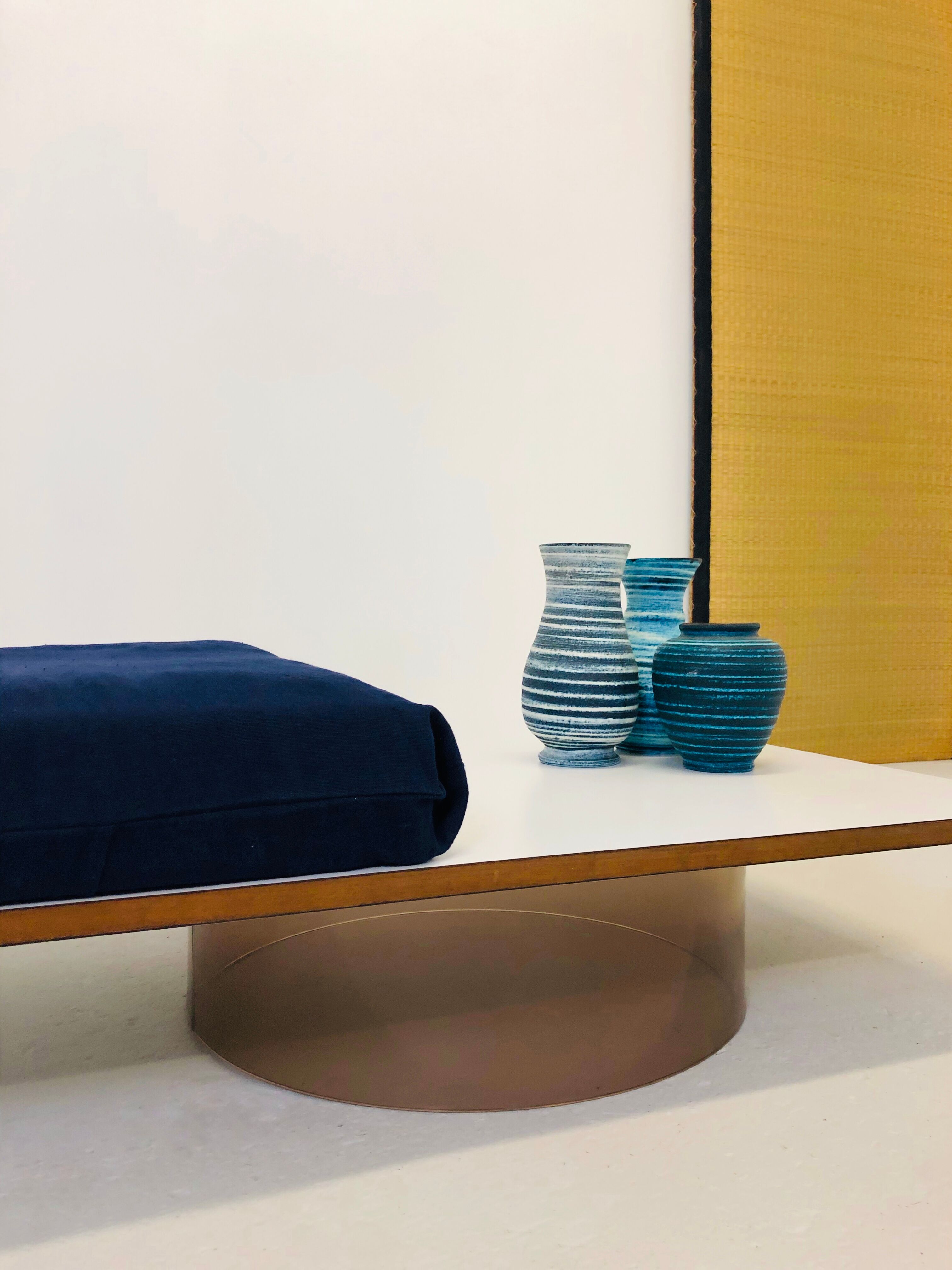 Wooden and altuglas living room set 1970