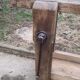 Old solid oak carpenter's workbench