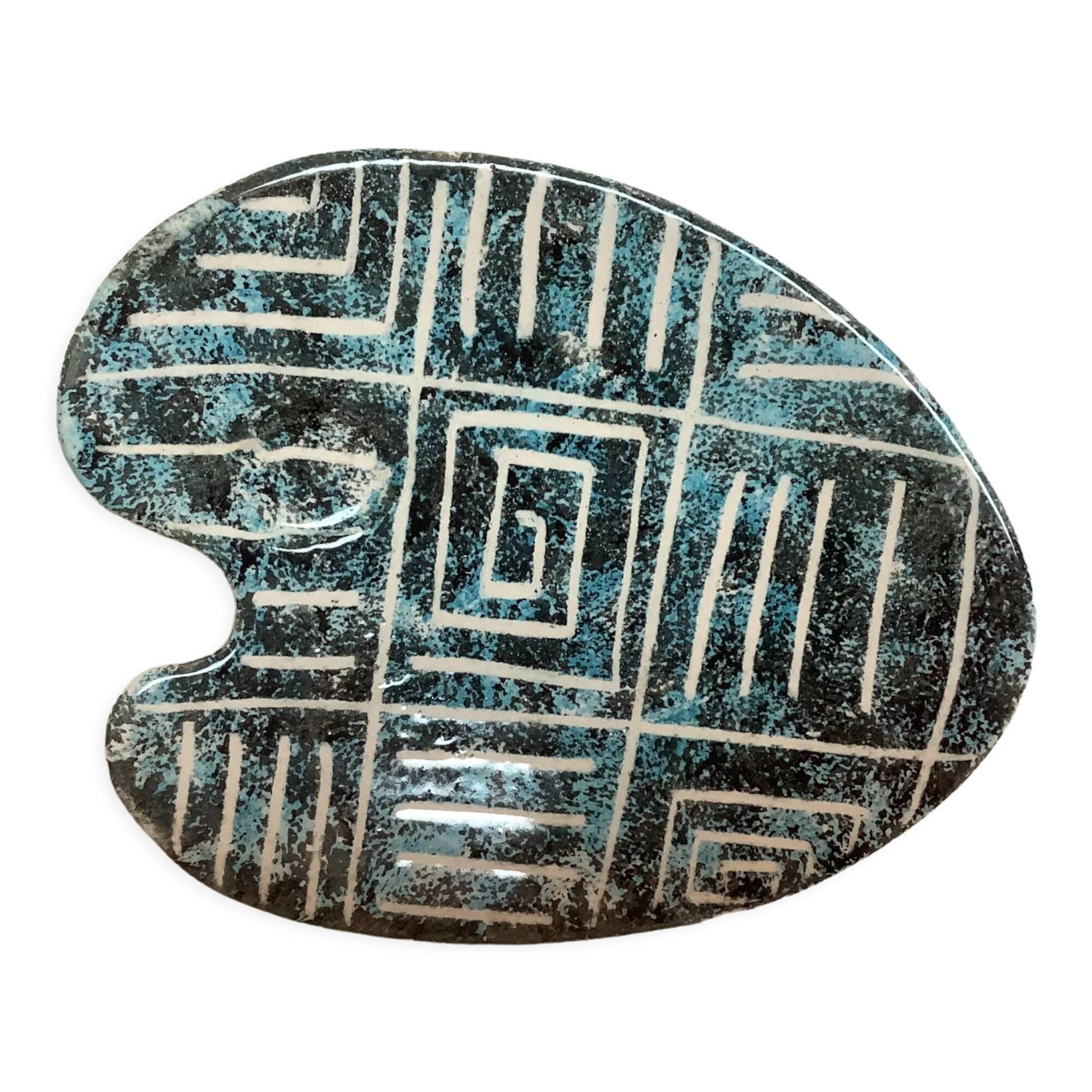 Empty pocket painter's palette geometric patterns