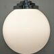 Suspension boule XXL en opaline art déco