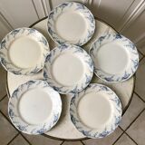 set of dessert plates in K&G Lunéville Iron Earth model "Angèle" late 19th century
