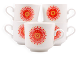 Set of 5 vintage coffee cups Winterling Bavaria - Pop Art 70s sun decor