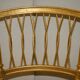 Spencer family gilded wooden bergère bench chair