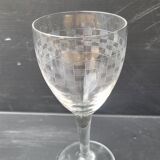 5 chiseled glass stems 1950