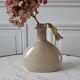 Vase en grès beige vintage