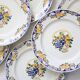 Set of 6 Boch dinner plates, Fructidor service, vintage