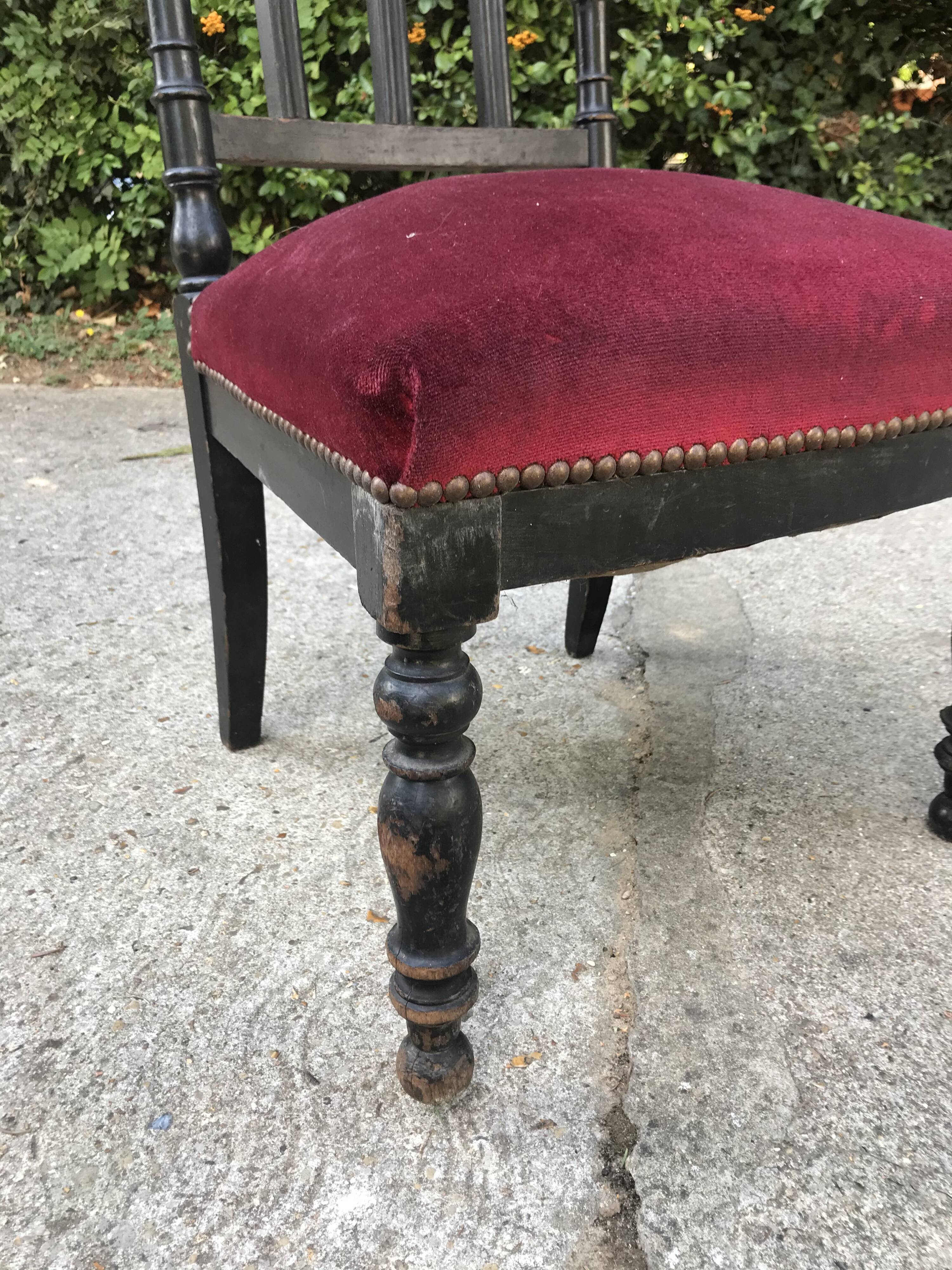 Napoleon III period nanny chair