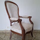 Louis-Philippe Cabriolet Armchair in Mahogany – 19th Century