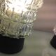 Paire de lampes de chevet en verre structuré / vintage années 60-70