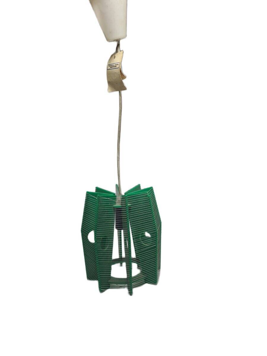 Vintage pendant lamp by Huta Sedzimira in Cracow, Poland, 1980s