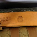 Sofa Model 220 With Legs In Rosewood & Green Fabric By Kurt Olsen From 1960