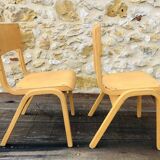 Paire de chaises enfant vintage, bois courbé circa 1950/1950