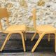 Pair of vintage children's chairs, curved wood circa 1950/1950