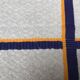 Basque fabric tablecloth with yellow and navy stripes