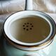 Antique Villeroy and Boch ceramic teapot in gold and celadon green.