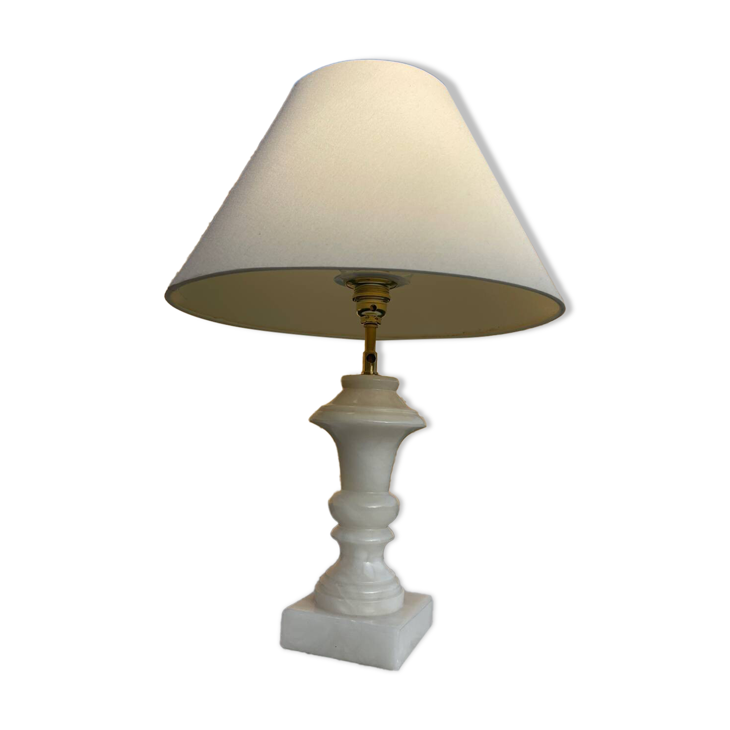 Vintage alabaster lamp base 1970