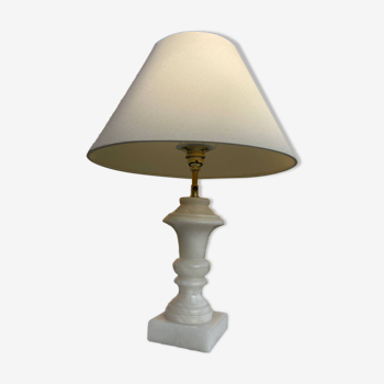 Pied de lampe en albâtre vintage 1970