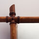 Miroir bois imitation bambou années 20, 70x52 cm