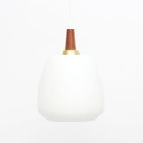 Lampe blanche Japandi, Danemark années 60