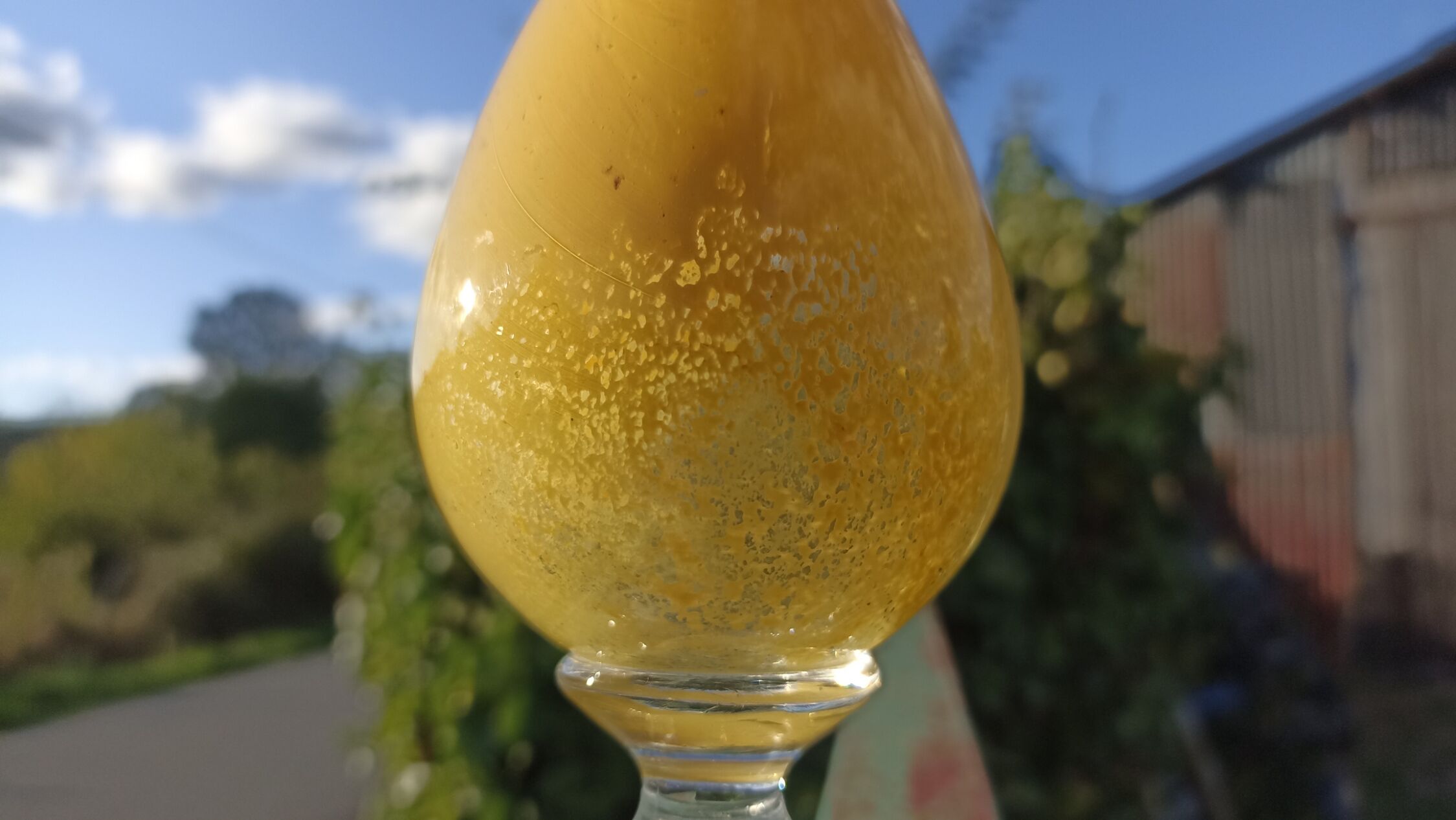 Yellow crystal vase - Cristallerie d'Aubusson