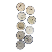8 antique plates in HB Choisy-le-Roi earthenware.