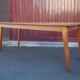 Antique dining table, wooden table and formica tray