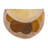 Tapis Desso rond « fleur » orange et marron