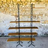 Wall system has 6 Scandinavian modular shelves