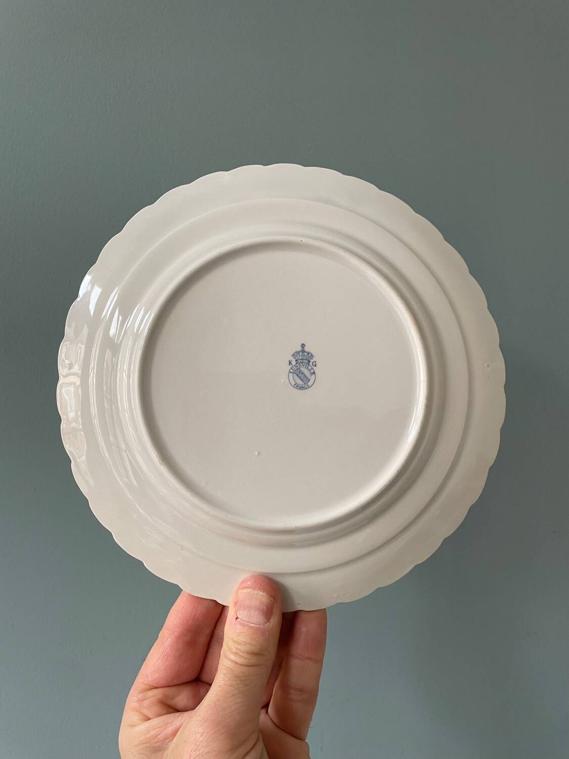 Set of 11 vintage Lunéville earthenware dessert plates