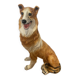 Life-size collie dog sculpture