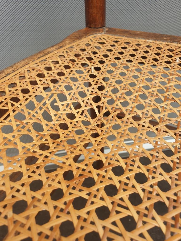 Pair chairs cans d'estaminet XIXth