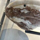 Plafonnier art déco suédois en marbre rose