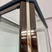 Antique display cabinet shelf in brass metal Italian design from the 70s