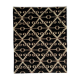 Black and cream kilim rug afghan wool rug 183x229cm