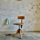 Vintage workshop office chair wood - Albert Stoll Federdreh – 1950s