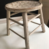 Tabouret traditionnel en châtaignier 1960