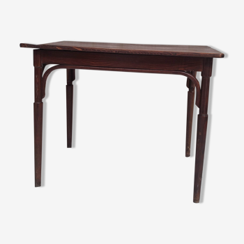 Curved wood bistro table