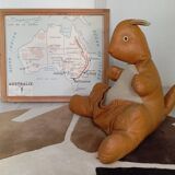 Kangaroo leather magazine rack, 1960s