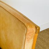 Vintage Scandinavian leather sofa Stoby 1960