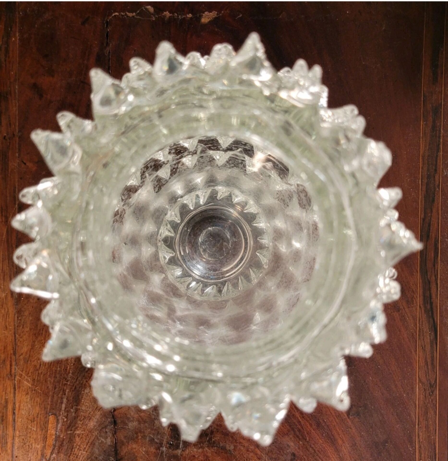 Rostrato vase in clear Murano glass by Barovier & Toso, Italy, 1930s