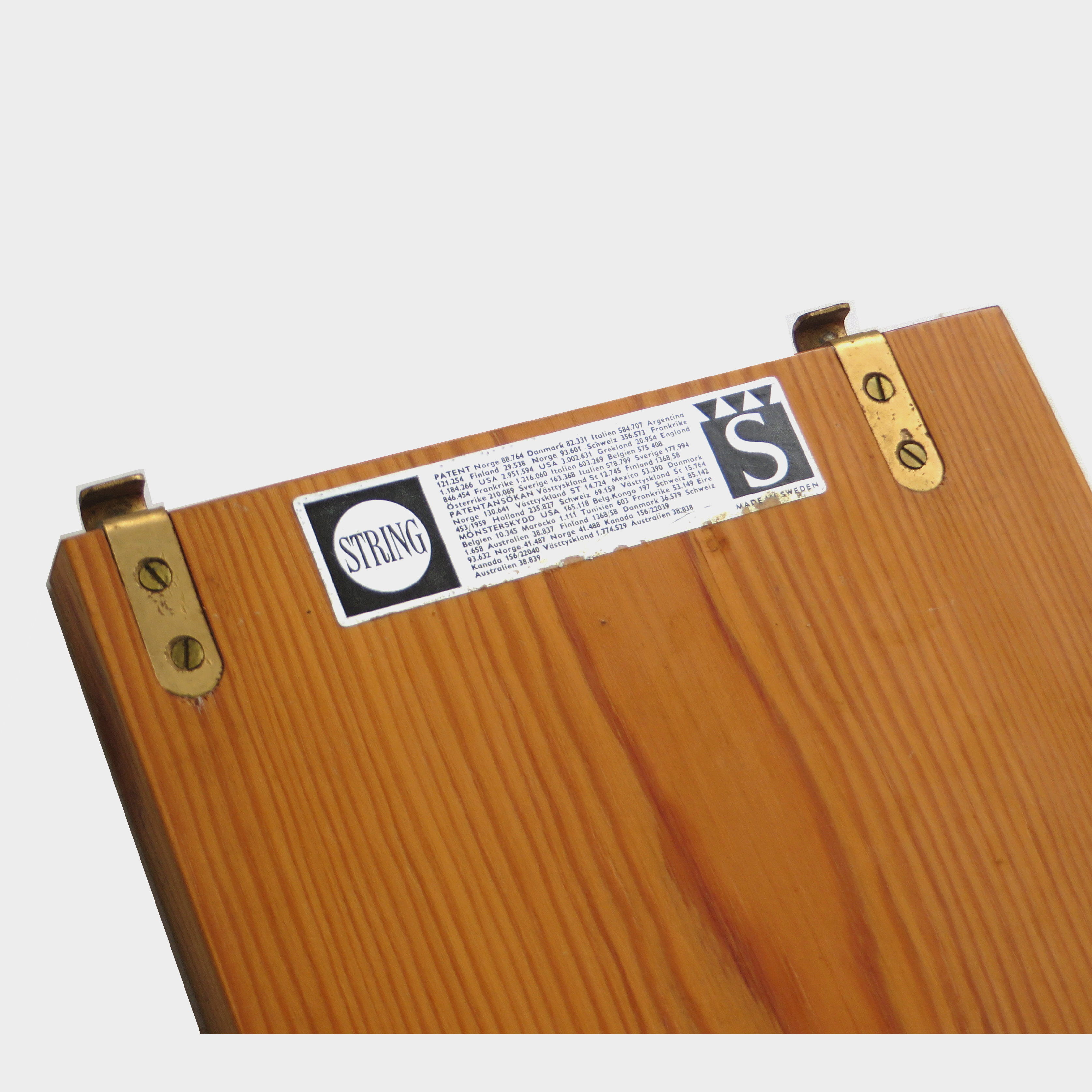 Mid century wall unit shelving system by Nisse Strinning for String AB, Sweden 1950s-1960s