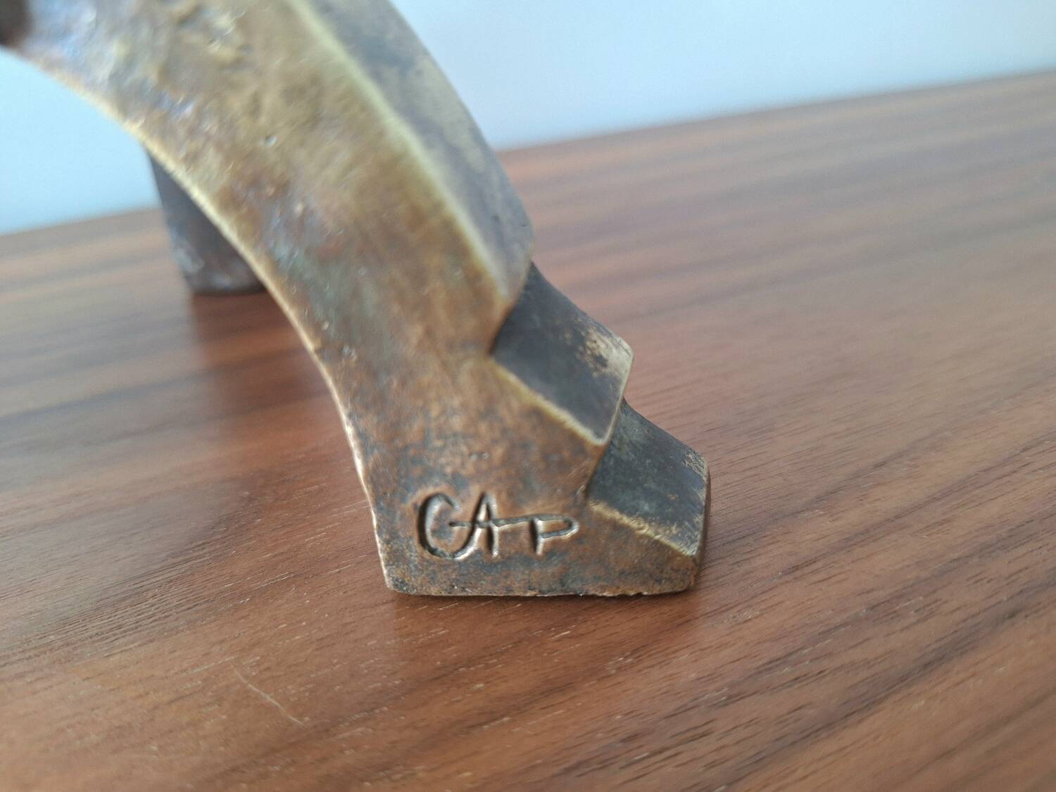 Anton Prinner pair of bronze andirons, Shaman model, statuettes vi