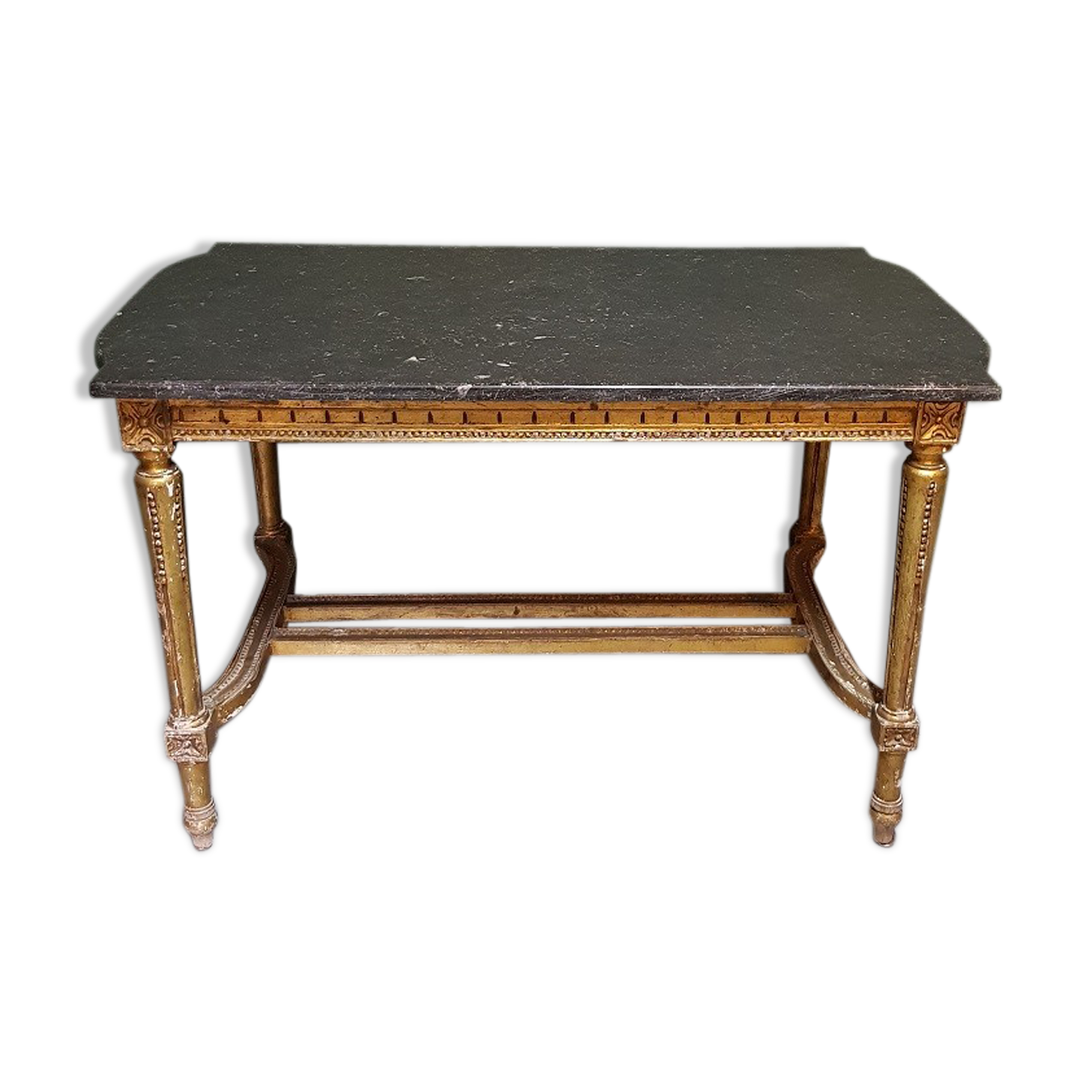 19th Century French Louis XVI style coffee table with marble top