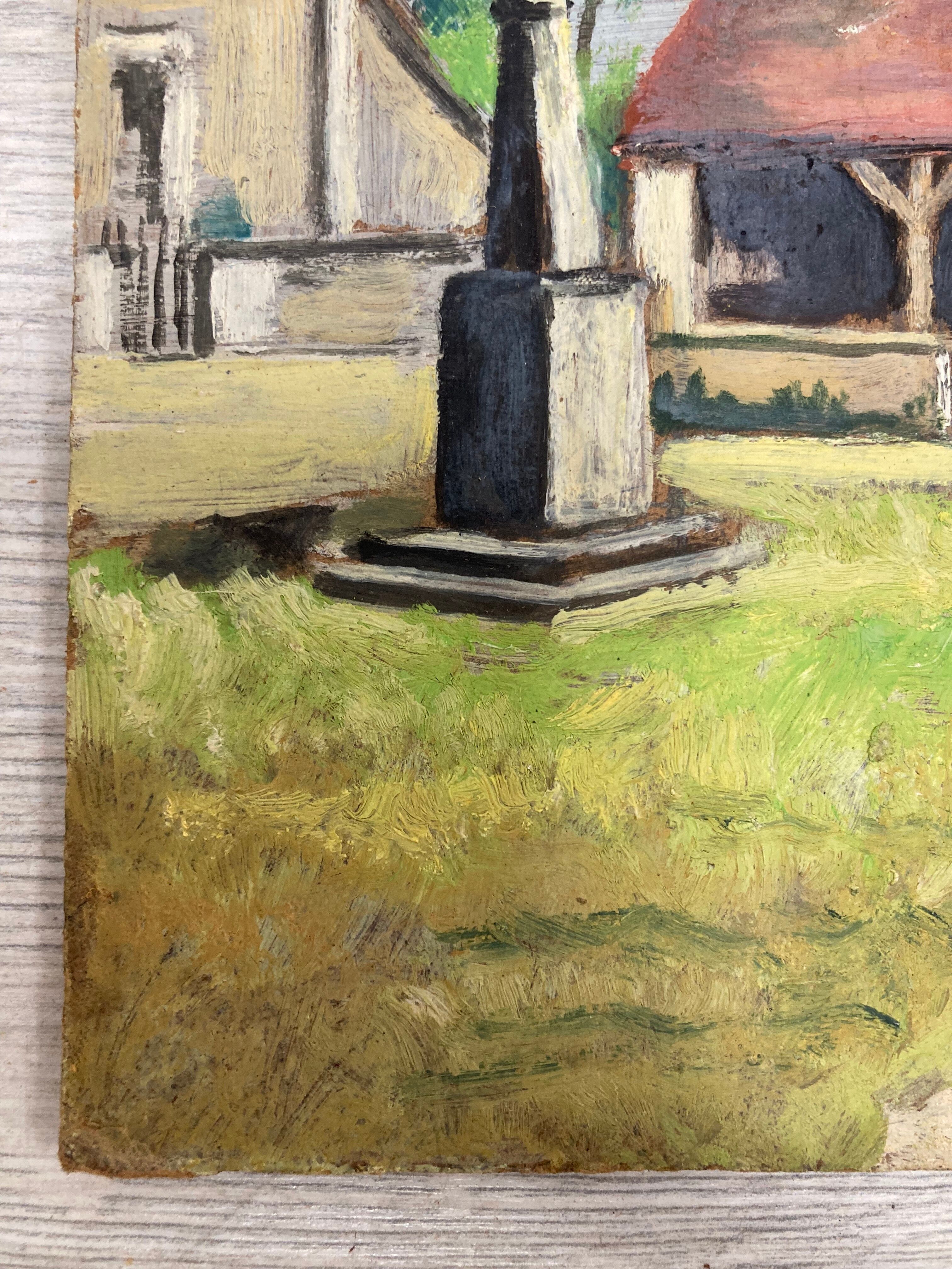 Oil on vintage panel