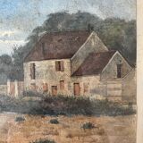Old 19th century watercolor signed and dated