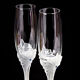 2 crystal champagne flute signed Faberge model "the north star"